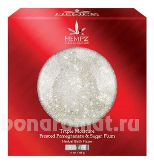       Herbal Bath Fizzer Triple Moisture Frosted Pomegranate & Sugar Plum