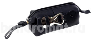        Black Small Leather Case Shoe (3  2  1   1 ) 