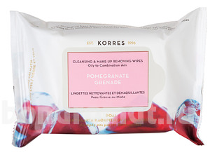        Pomegranate Cleansing & Make Up Removing Wipes 25