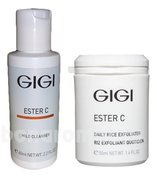    Ester C (    Daily Rice Exfoliator +     Mild Cleanser For Sensitive Skin 60)