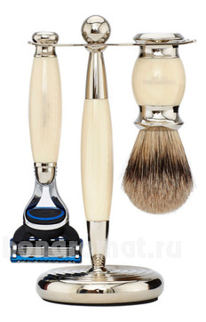  Edwardian Faux Ivory: Badger Brush Fusion Razor Stand (    Fusion )   