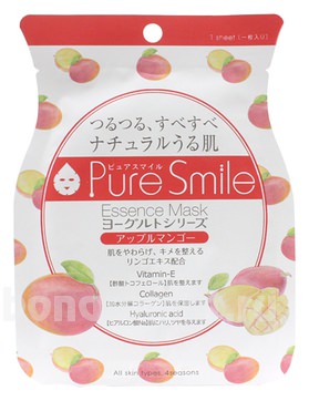            Pure Smile Essence Mask Yogurt Series Apple Mango