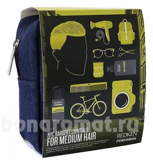    For Men Nyc Barber Essentials ( Daily Care Shampoo Go Clean  Work Hard Molding Paste 100)