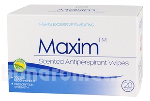  -    15% Scented Antiperspirant Wipes 20