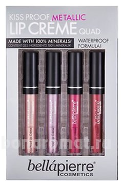     Kiss Proof Metallic Lip Creme 4*3,8 (Miami Glam Lilies Pretty In Pink Redesque)