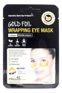          Gold Foil Wrapping Eye Mask