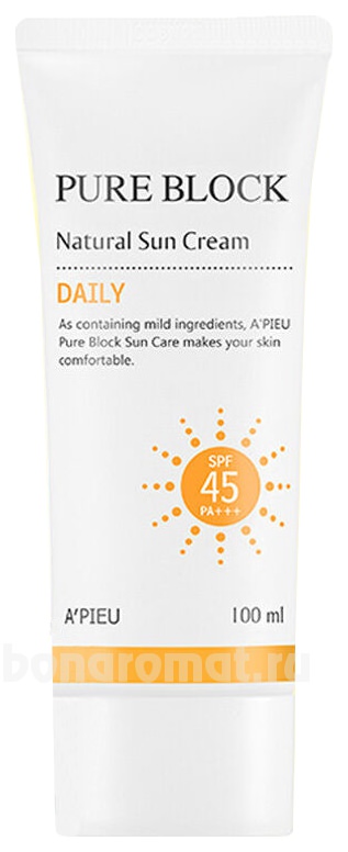     Pure Block Natural Sun Cream Daily SPF45 PA
