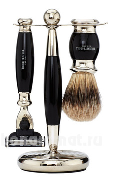  Edwardian Faux Ebony: Badger Brush Mach III Razor Stand (    Mach III )  