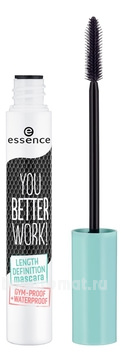     You Better Work! Length Definition Mascara Gum-Proof Waterproof Black