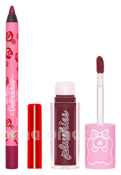    Mini Plushies & Liner Dark ( Cranberry Jelly Plushies 1,5  Fangs Velvetines Lip Liner 0,80)