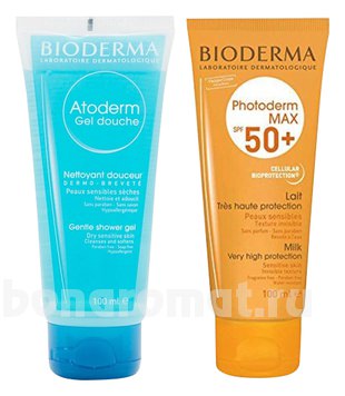    ( Photoderm Max Milk SPF50    Atoderm Gel Douche Gentle Shower)
