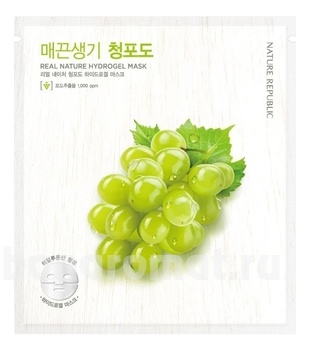     c   Real Nature Hydrogel Mask Green Grape