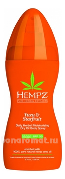  -    Yuzu & Starfruit Herbal Moisturizing Dry Oil Body Spray SPF30
