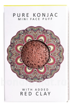 -        Pure Konjac Mini Face Puff With Added Red Clay