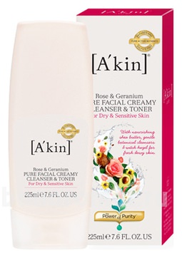        Rose & Geranium Pure Facial Creamy Cleanser & Toner