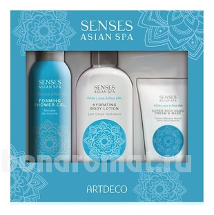  Senses Asian Spa White Lotus & Rice Milk ( / Foaming Shower Gel  / Hydrating Body Lotion 200 - / Super Rich Hand Cream & Mask 75)