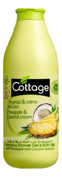 -     Energizing Shower Gel & Bath Milk With Pineapple And Coconut Extracts