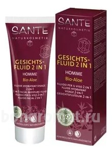 -   2  1 Homme Gesichts Fluid 2 in 1 Bio-Aloe