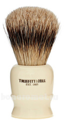   Faux Ivory Super Badger Shave Brush Tube Traveler (  ,  )