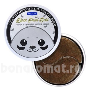           Fashiony Black Pearl Gold Hydrogel Eye Patch