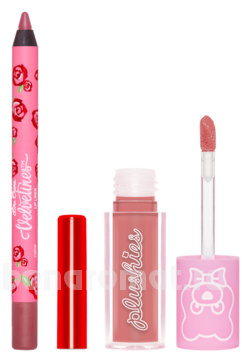    Mini Plushies & Liner Pink ( Toasted Marshmallow Plushies 1,5  Cake Velvetines Lip Liner 0,80)
